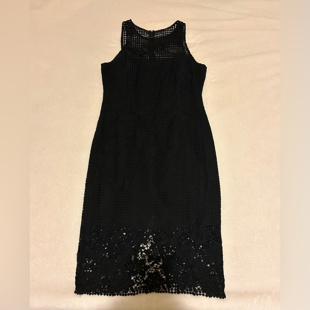 White House | Black Market - Crocheted black dress